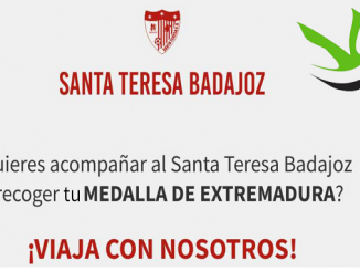 Autobuses de aficionados para recibir la Medalla de Extremadura en Mérida