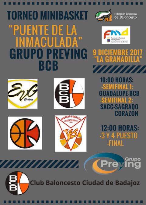 Cartel I Torneo minibasket Puente de la Inmaculada