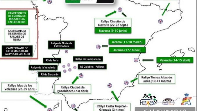 El Extremadura Rallye Team avanza las pruebas en las que tomará parte