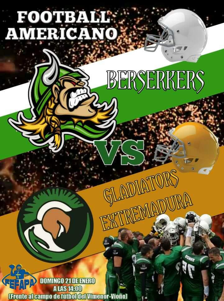 Los Extremadura Gladiators debutan en partido oficial ante Piélagos Berserkers