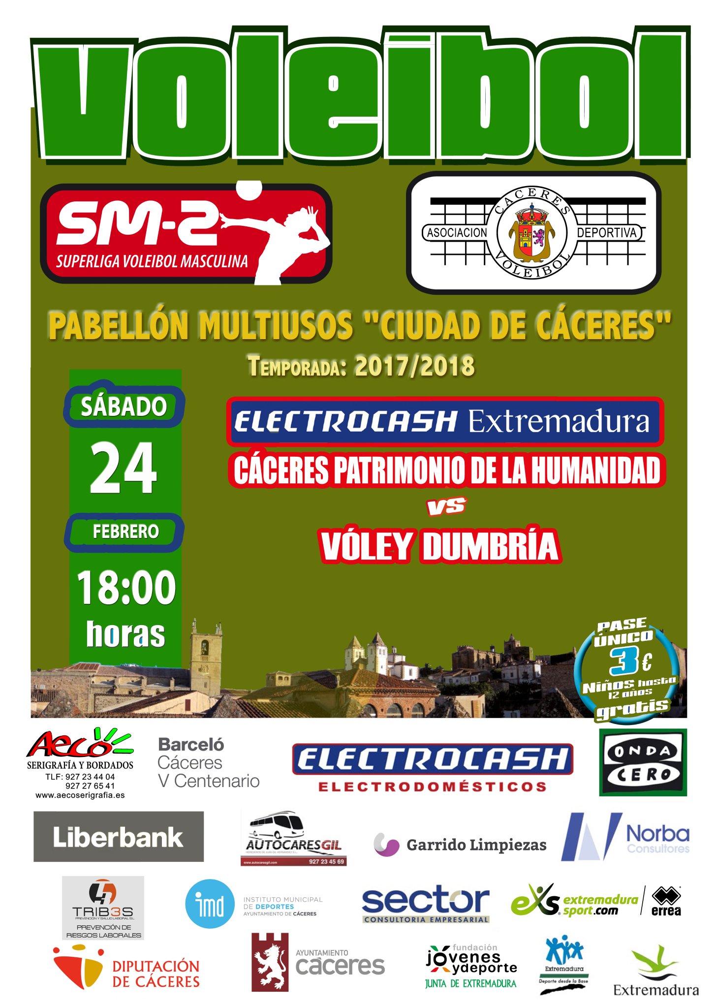 Electrocash contra Voley Dumbría último partido en el multiusos. COCEMFE invitados 