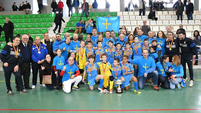 Asturias, Campeona de España Benjamín Fútbol Sala en Montijo