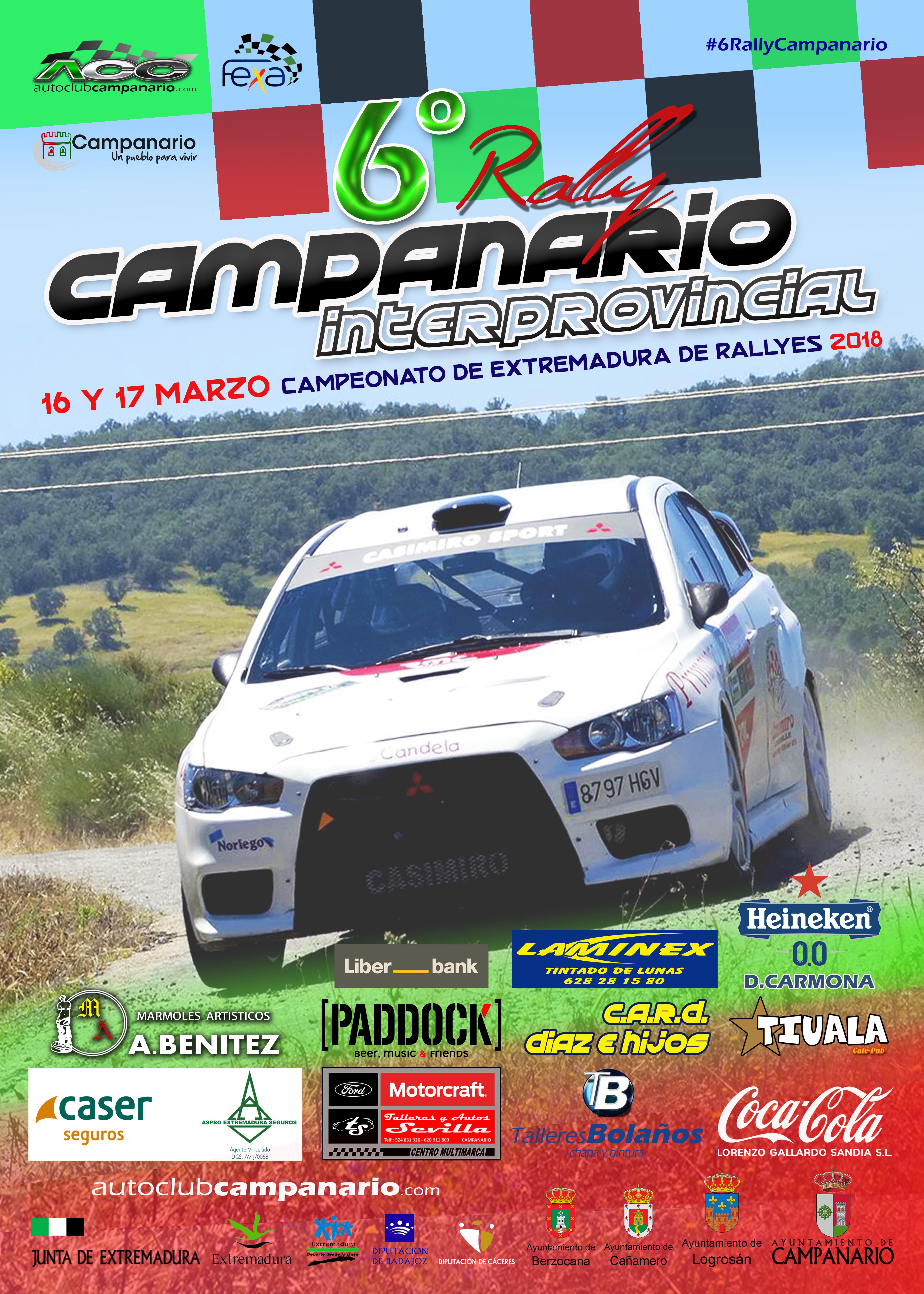 El Extremadura Rallye Team presente en el VI Rally de Campanario Interprovincial