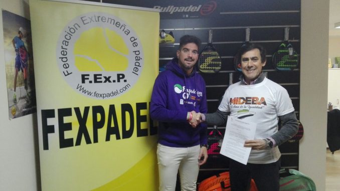 El Mideba y la Federación Extremeña de Pádel juntos tras firmar un convenio de colaboración
