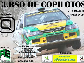 I Curso de Copilotos de Q Racing Extremadura los días 7 y 8 de abril 2018