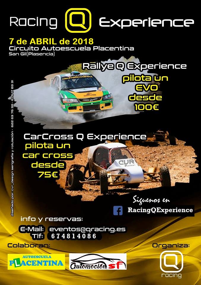 El Q Racing Extremadura organiza las I Jornadas del Motor con la novedosa Q Racing Experience El Q Racing Extremadura organiza las I Jornadas del Motor con la novedosa Q Racing Experience