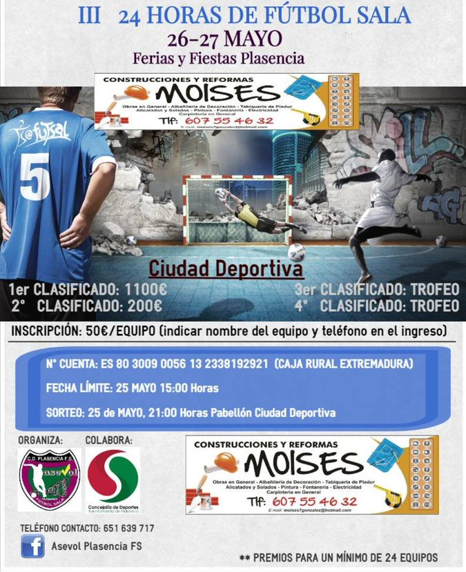 III 24 horas de Fútbol Sala Ferias y Fiestas de la Ciudad de Plasencia