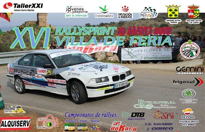 El Extremadura Rallye Team en el XVI Rallysprint Villa de Feria Tercera parada del regional de asfalto en el XVI Rallysprint Villa de Feria