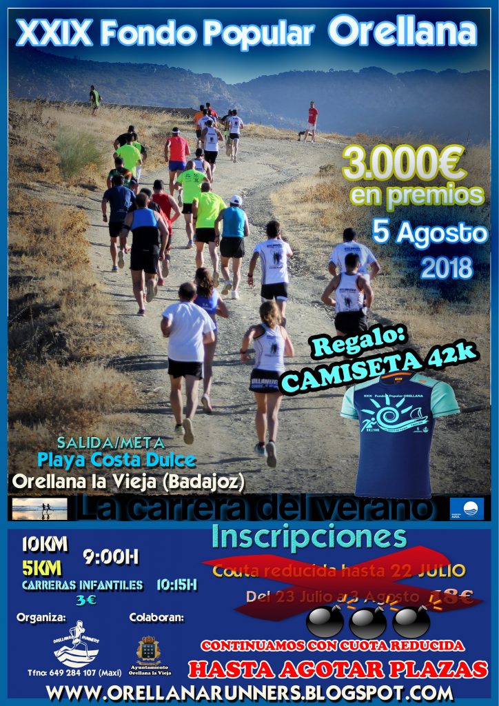 Ampliado el segundo plazo hasta el 3 de agosto, o agotar plazas del XXIX edición del Fondo Popular de Orellana