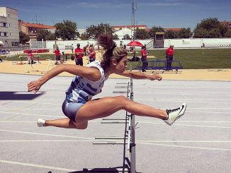 Jara García consigue el récord de Extremadura con el equipo de relevos de 4x100 en Granollers