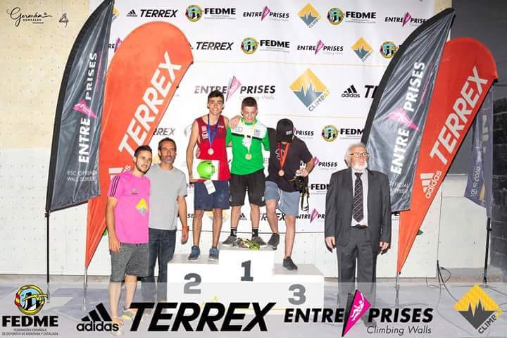 Podium extremeño en la segunda prueba de la Copa de España de Escalada deportiva 2018