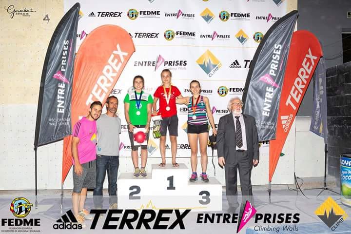 Podium extremeño en la segunda prueba de la Copa de España de Escalada deportiva 2018