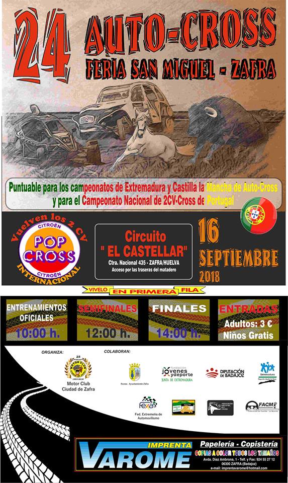 El domingo se celebra una nueva edición del Autocross Feria de San Miguel Zafra