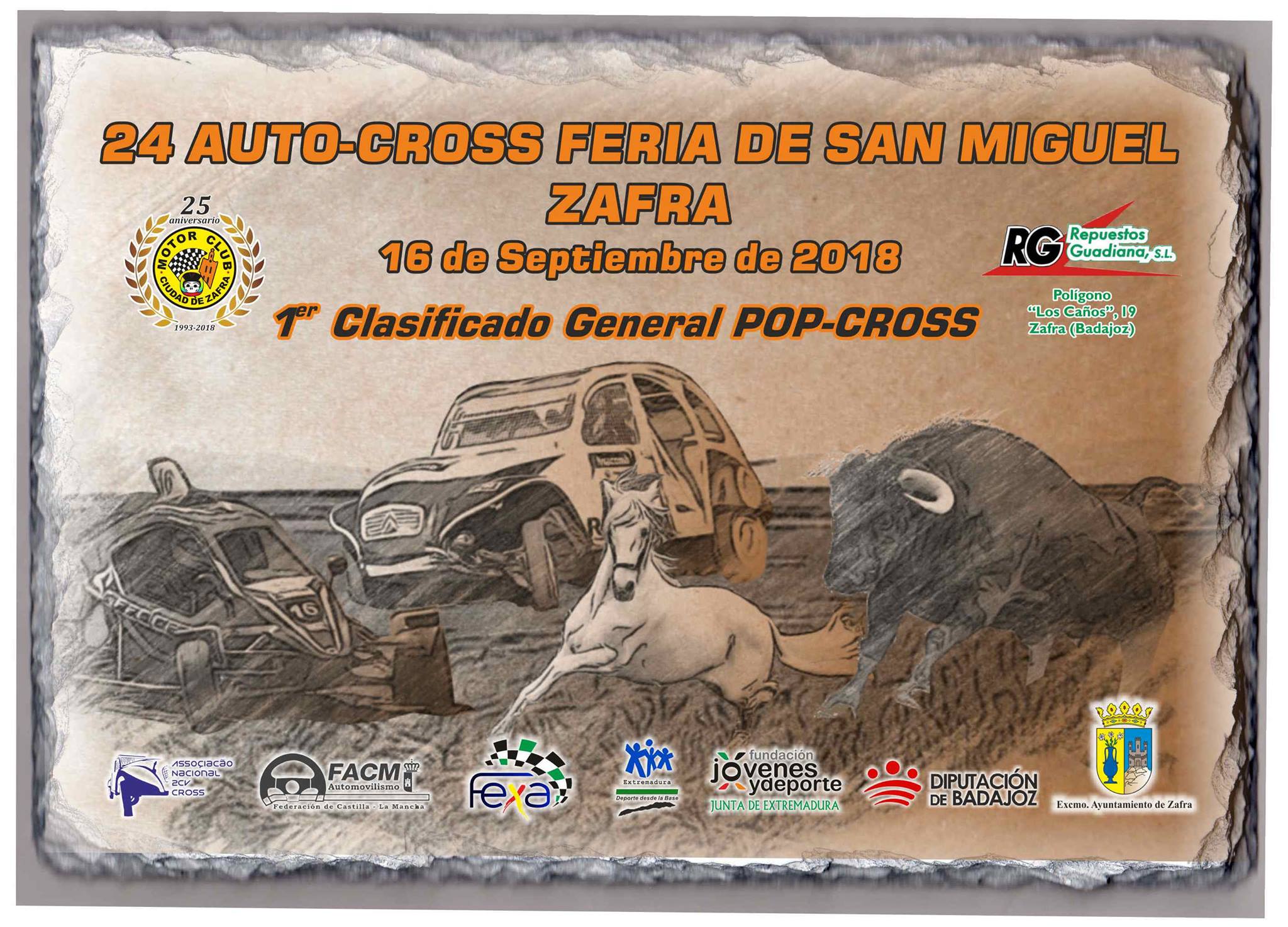 El domingo se celebra una nueva edición del Autocross Feria de San Miguel Zafra