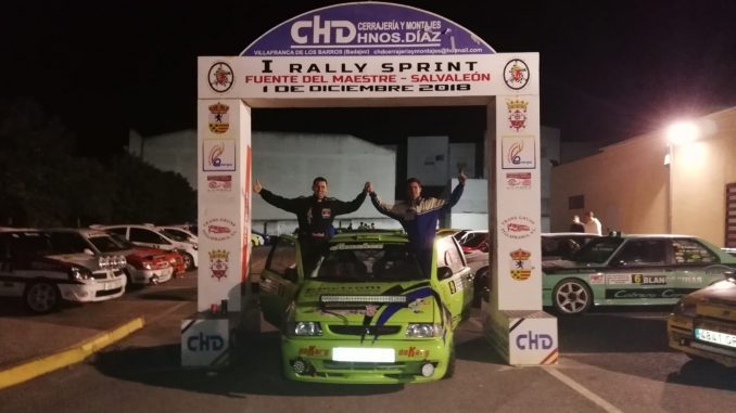 Antonio Sánchez y José Ignacio García vencedores del Rallysprint Fuente del Maestre-Salvaleón