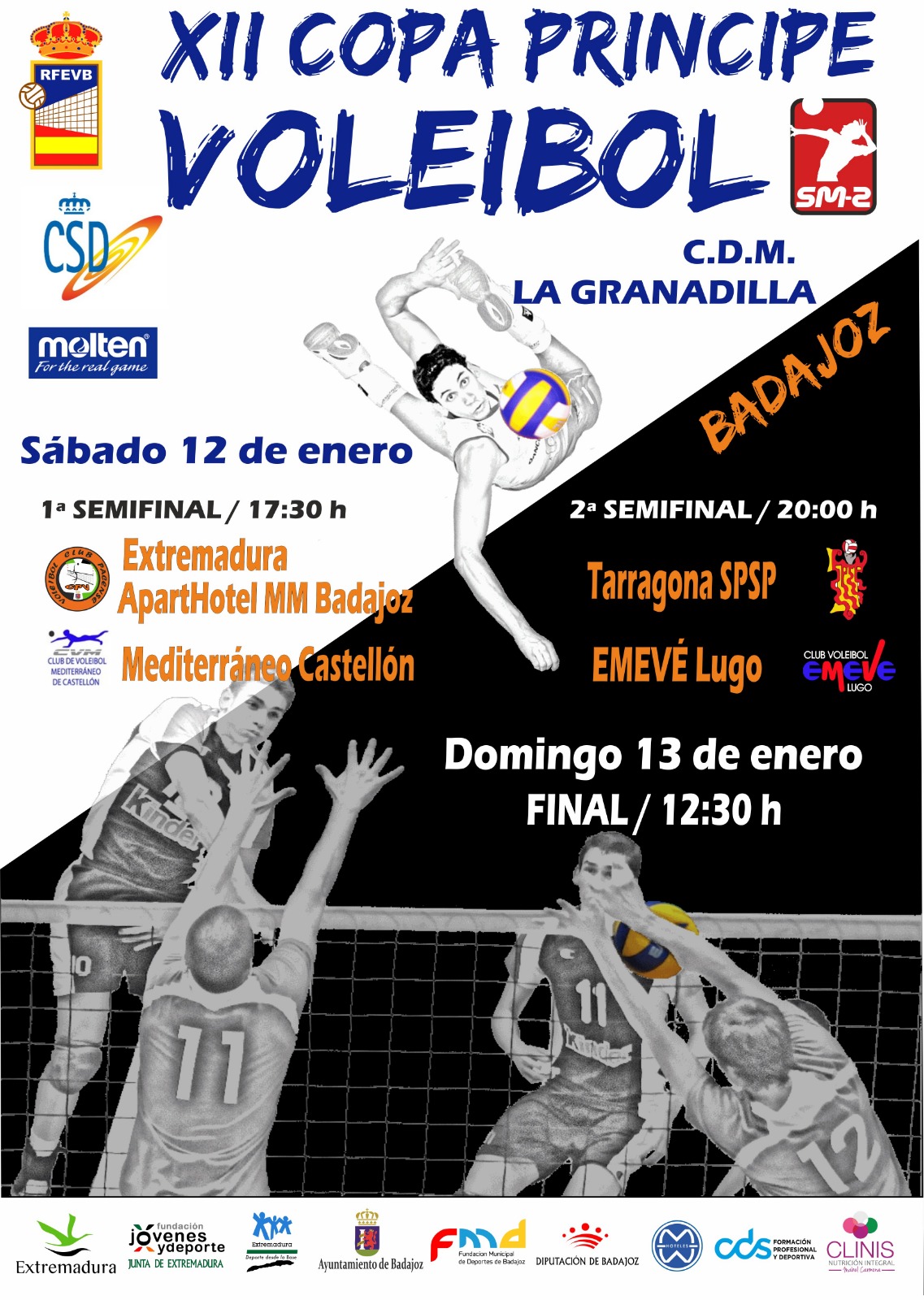 El Pabellón La Granadilla se prepara para un fin de semana histórico de voleibol en Badajoz