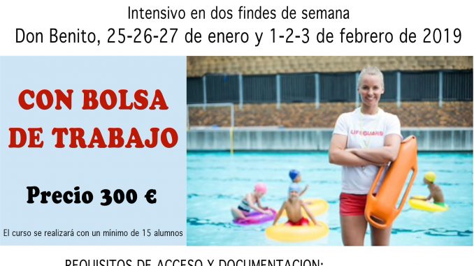 Curso de Socorrista en la piscina climatizada de Don Benito