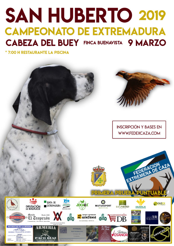 El Campeonato de Extremadura de San Huberto arranca el 9 de marzo con una primera fase puntuable en Cabeza del Buey El Campeonato de Extremadura de San Huberto arranca el 9 de marzo con una primera fase puntuable en Cabeza del Buey