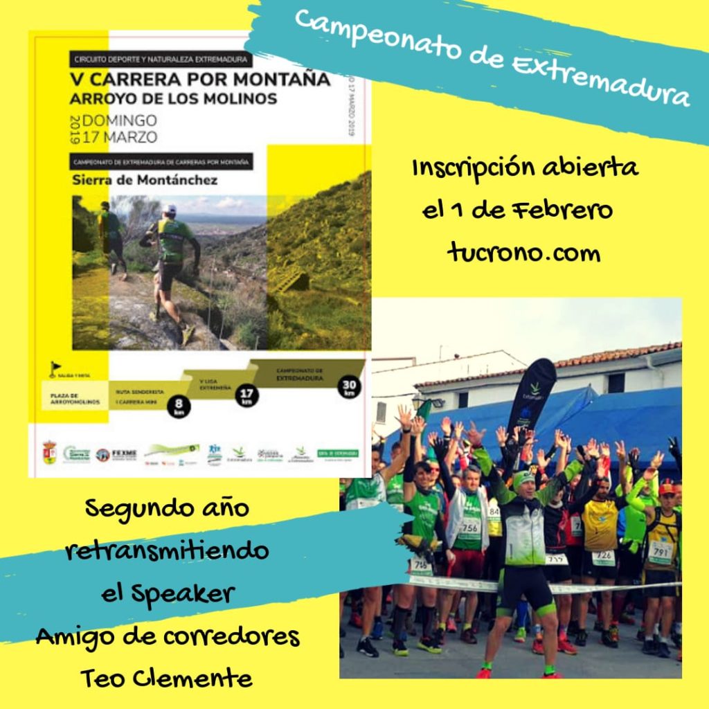V Carrera por Montaña Arroyo de los Molinos del Campeonato de Extremadura
