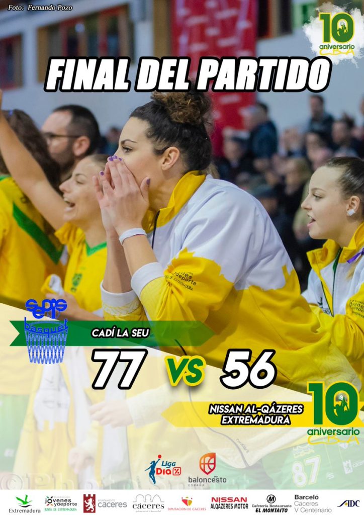 Derrota del Nissan Al-Qázeres Extremadura ante el Cadí la Seu en Barcelona