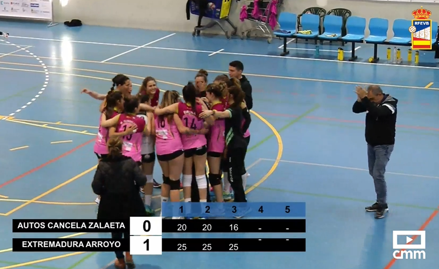 El Extremadura Arroyo da el primer paso hacia Superliga tras noquear (3-0) a Zalaeta