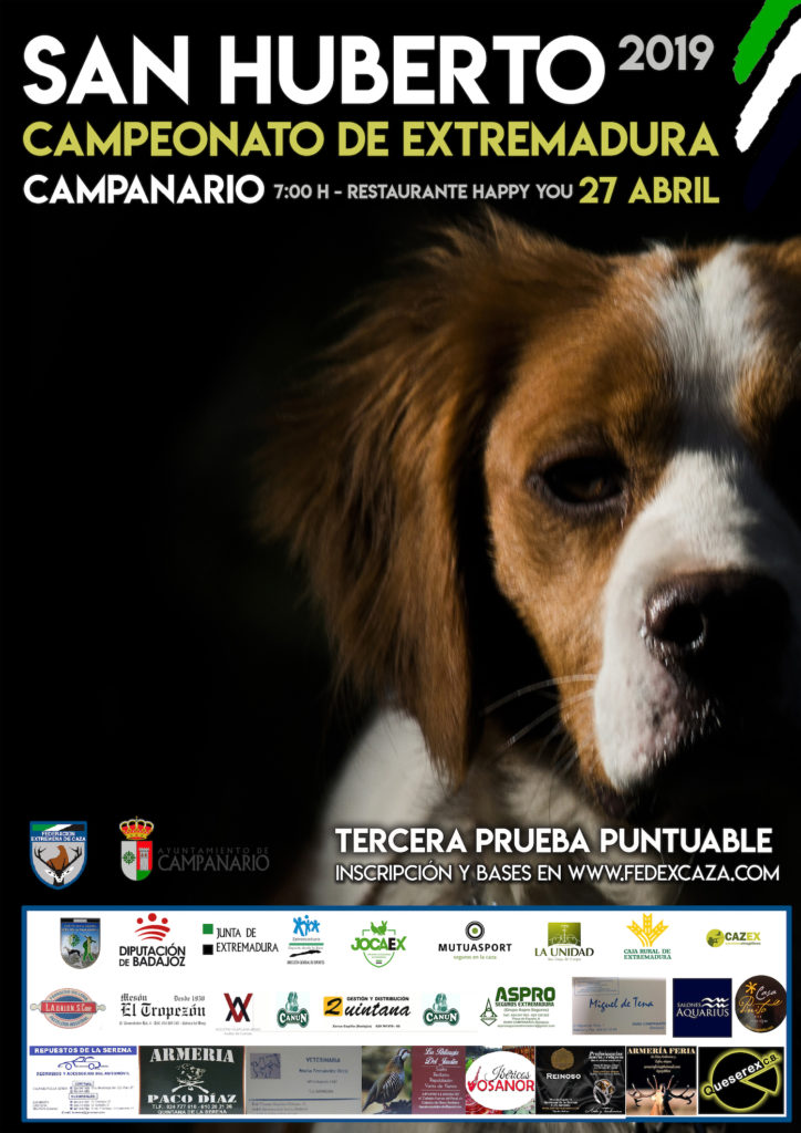 Campanario acoge el 27 de abril la tercera y última prueba puntuable del Campeonato de Extremadura de San Huberto