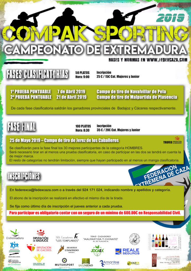 39 tiradores disputarán la fase final del Campeonato de Extremadura de Compak Sporting en Jerez de los Caballeros