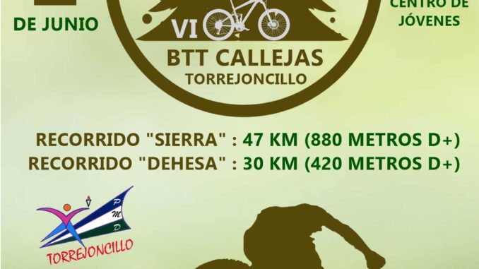 VI BTT Callejas de Torrejoncillo, el Domingo 2 de Junio