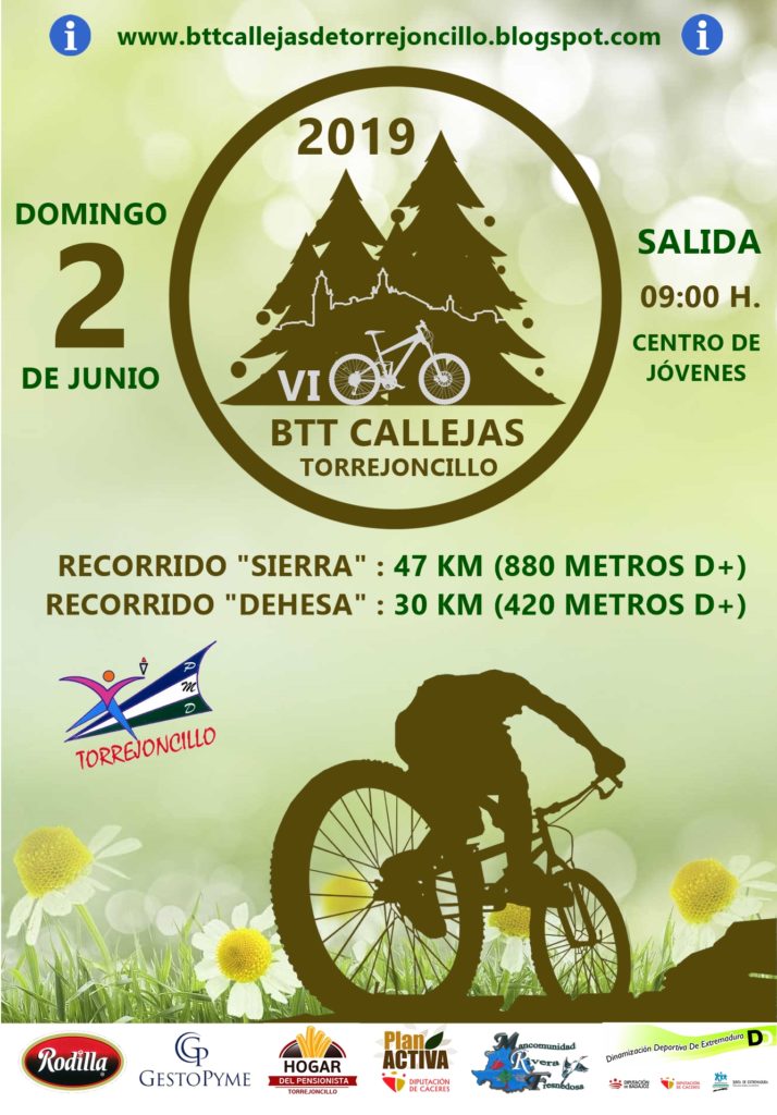 VI BTT Callejas de Torrejoncillo, el Domingo 2 de Junio