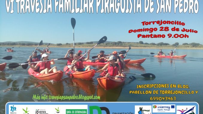 La VI Travesía Familiar Piragüista de San Pedro el domingo 28 de Julio