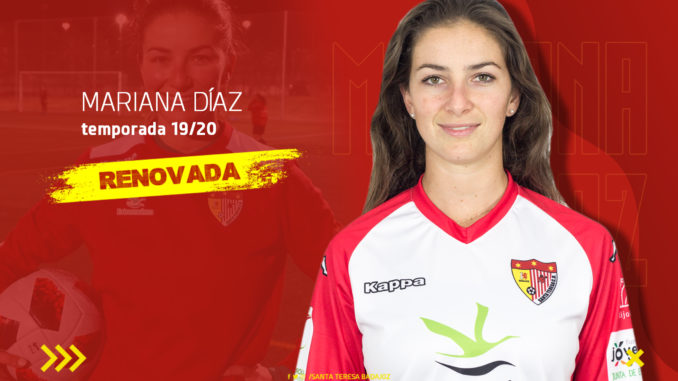 Mariana Díaz renueva con el Santa Teresa y realizará su recuperación en Badajoz