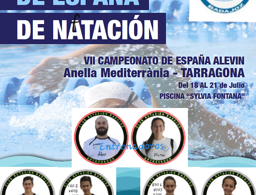 Ocho nadadores del Club Natación Badajoz en el VII Campeonato de España de natación ALEVÍN