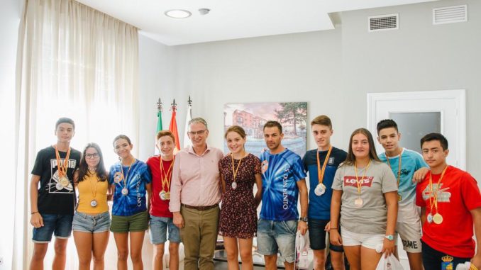 Recibimiento del Alcalde de Don Benito a los Subcampeones de España del Club Salvamento Don Benito