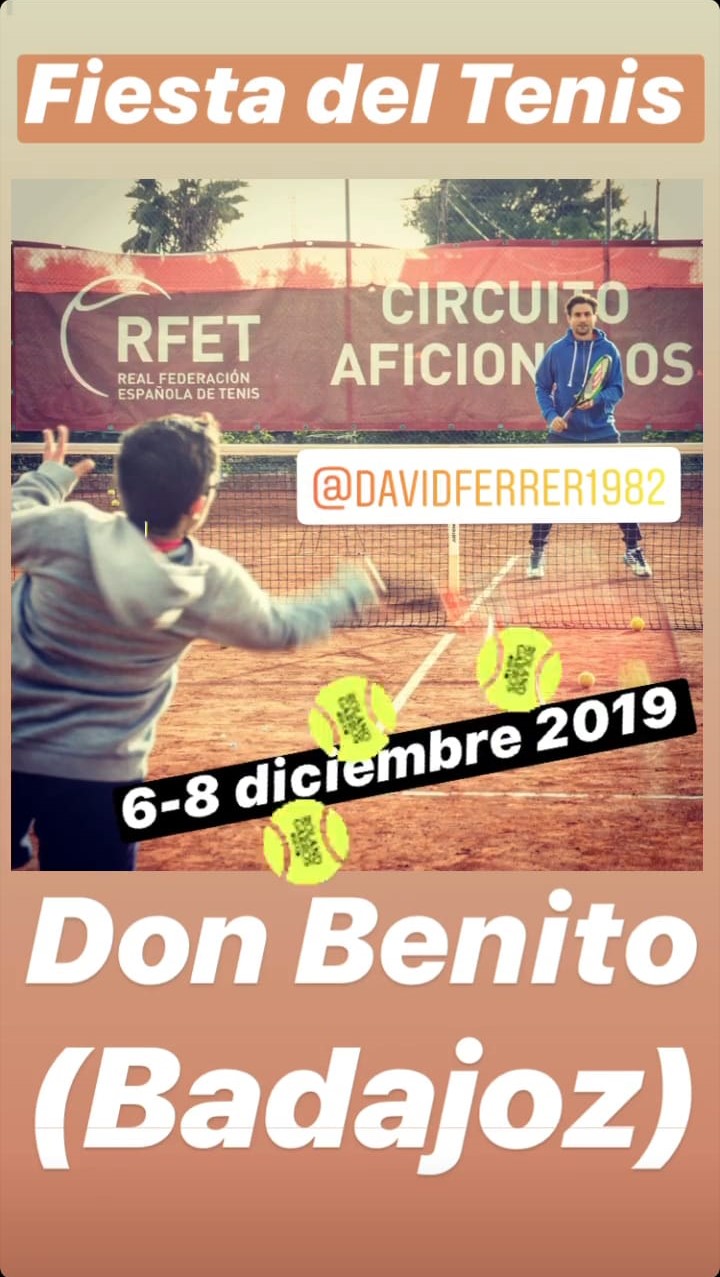 Concesión a Don Benito de la organización del Máster del Circuito Aficionados 2019 y de la Fiesta Nacional del Tenis