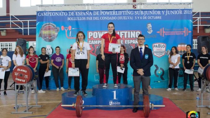 Esther Gutierrez - Campeona de España de Powerlifting Junior -57 kg