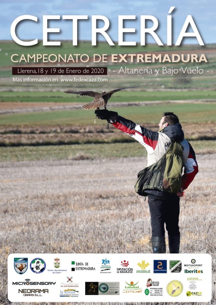 El Campeonato de Extremadura de Cetrería se celebrará los días 18 y 19 de enero en Llerena