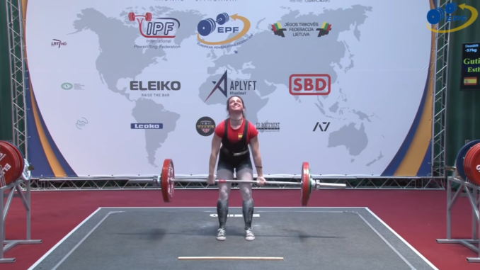 Esther Gutiérrez sexta en el Campeonato de Europa de POWERLIFTING