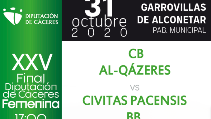 Mañana sábado 31 de octubre se celebrarán las Finales de Baloncesto del Trofeo Diputación de Cáceres