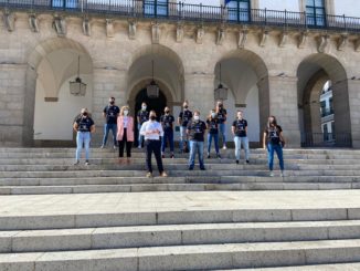 Recepción del equipo de Fútbol Playa CF Femenino Cáceres en el ayuntamiento